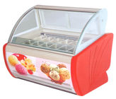 Refrigerador portátil do gelado com vidro curvado, bandejas do congelador 10 da exposição de -18 graus