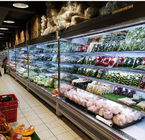 Refrigerador personalizado da exposição da plataforma aberta do supermercado com unidades remotas de Condensering