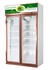 Refrigerador comercial Champagne da exposição do refrigerador ereto luxuoso do estilo